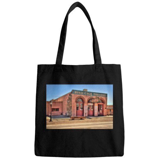 Discover The Bird Cage Theatre Tombstone Arizonna Sticker.png Bags