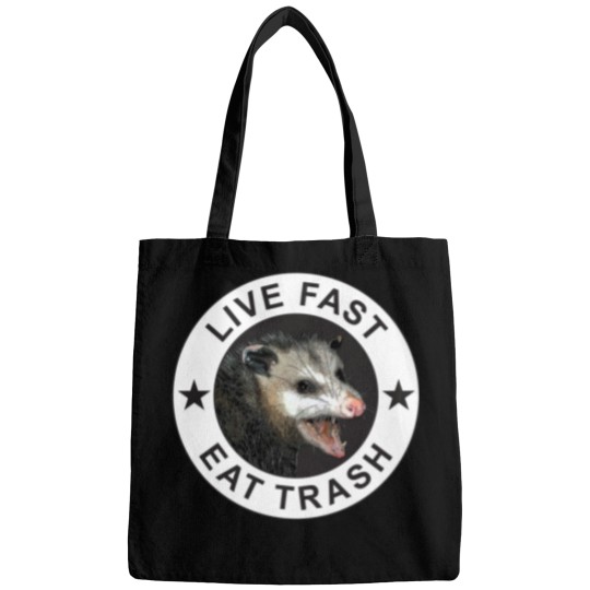 Discover Live Fast Eat Trash Bags