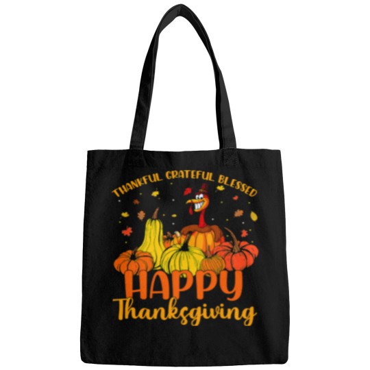 Discover Halloween Thankful Grateful Blessed Happy Thanksgiving Pilgrim Turkey 49 Bags