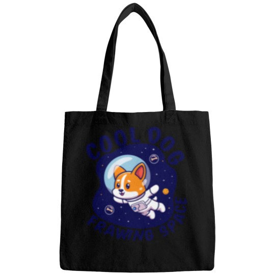 Discover Space Dog - Cool Dog Frawing Space Gift Bags
