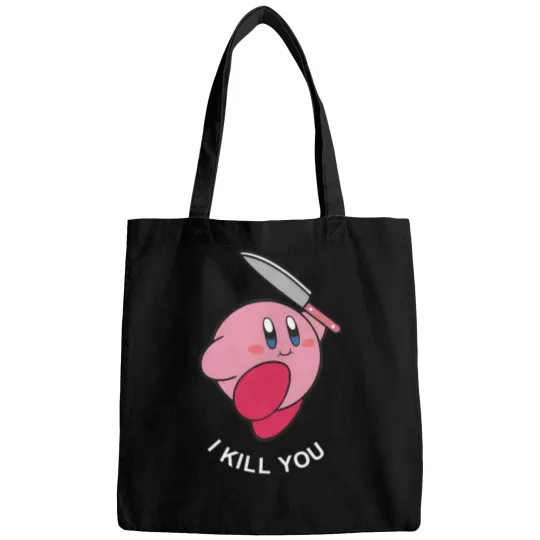 Discover Kirby I Kill You Embroidered Bags