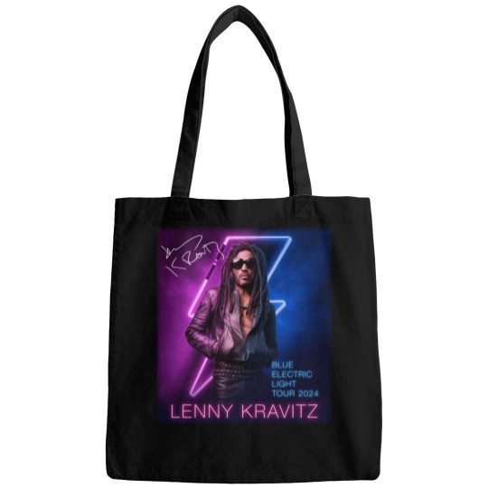 Discover Lenny Kravitz Electric Blue Light Tour 2024 Signature Unisex Bags All Size