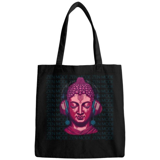 Discover Zen mode buddha, digital art. Bags