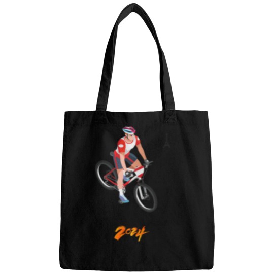 Discover Cyclist T-shirt, Paris 2024, Olympic 2024, Olympic games Bags