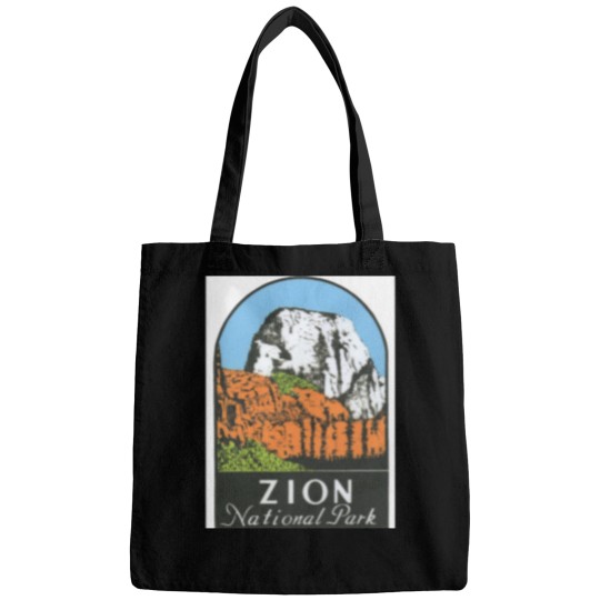 Discover Zion National Park Utah UT State Vintage Travel Decal Bags