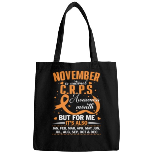 Discover In November We Wear Orange Ribbon CRPS Awareness Month / Day Bags