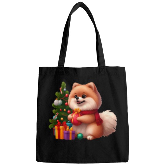Discover Pomeranian Paws amp Ornaments Tree Trimming Time Bags