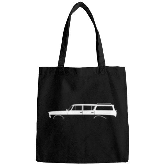 Discover Car-Silhouette---For-1960-Rambler-Classic-Station-Wagon T-Shirt Bags