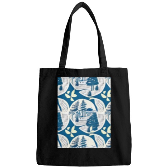 Discover Abstract Toile Design Graphic Bags