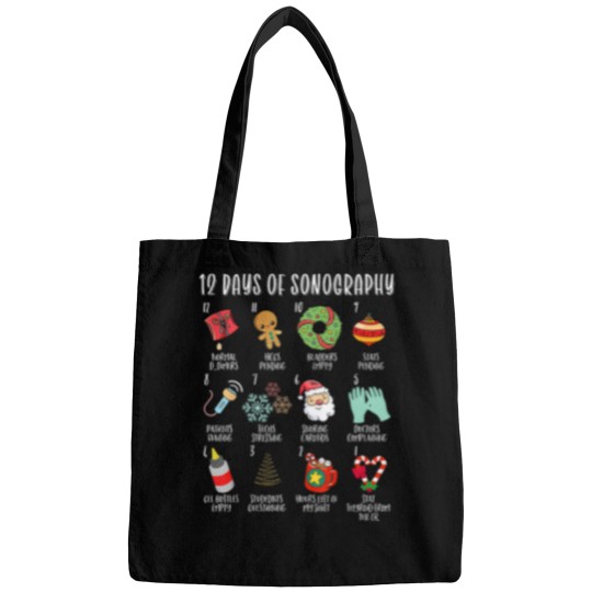 Discover 12 days of christmas sonography ultrasound tech holiday xmas Bags
