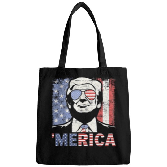 Discover 'merica trump happy 4th of july trump american flag 1 Bags