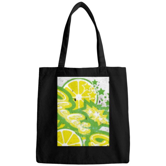 Discover Vintage lemon grunge Graphic Bags