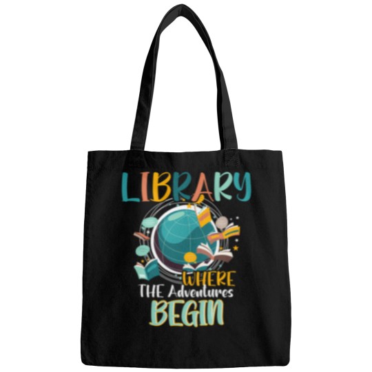 Discover Library Books Where Adventure Begins - Librarian Reader Bags