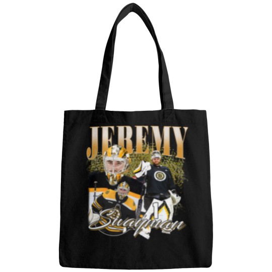 Discover Jeremy Swayman Bags Ice Hockey American Professional Hockey Championship Sport Merch Vintage Bags