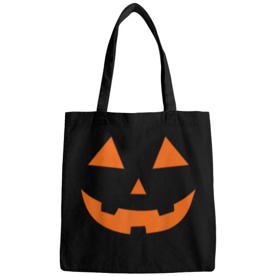 Discover Jack o Lantern pumpkin face easy halloween costume T-Shirt Bags
