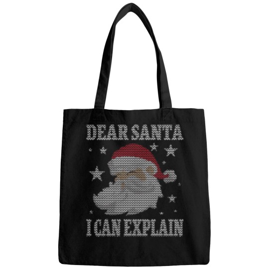 Discover Dear Santa I Can Explain Funny Clause Christmas Bags
