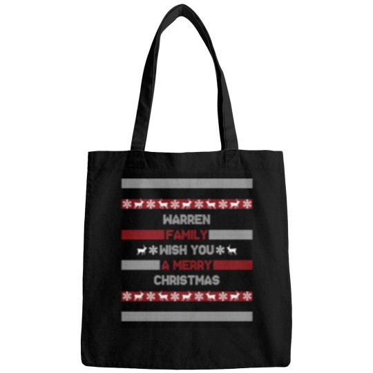 Discover Christmas Surname Xmas Santa Warren Family Bags