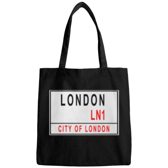 Discover London City Street Sign - Capital City Road Signage Bags