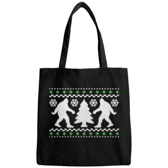Discover Ugly Holiday BigfootS Christmas Sweater Bags