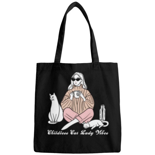 Discover Childless Cat Lady Vibes Bags