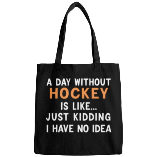 Discover A Day Without Hockey Funny Geacacher Geocaching Love Bags