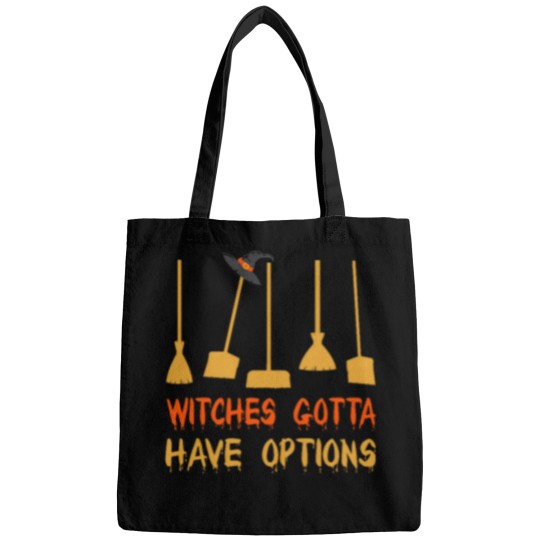 Discover Witch Riding Brooms On A darks deserts Highways halloweens T Bags