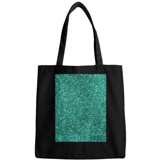 Discover Sparkly Mermaid Green Aqua Glitter Graphic Bags