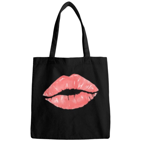 Discover Pink and Black Lipstick Stain Pattern Bags
