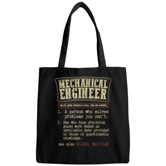 Discover Mechanical Engineer Funny Dictionary Definition Bags