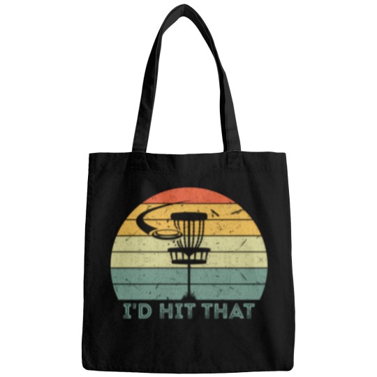 Discover Funny Vintage Disc Golf Frisbee Golf Tote Bag