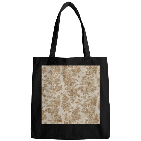 Discover Rustic Wildflower Toile de Jouy Pattern Bags
