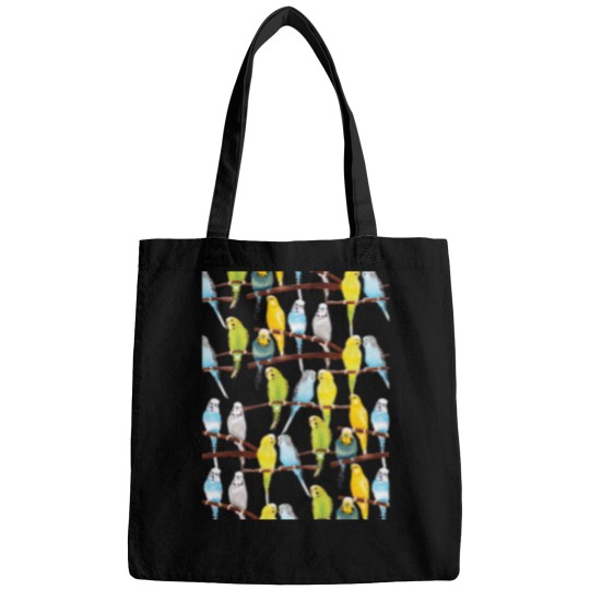 Discover Budgie pattern watercolour Active Bags