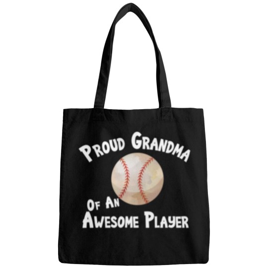 Discover Baseball Softball Proud Grandma Of An Awesome Player Fan Design Bags