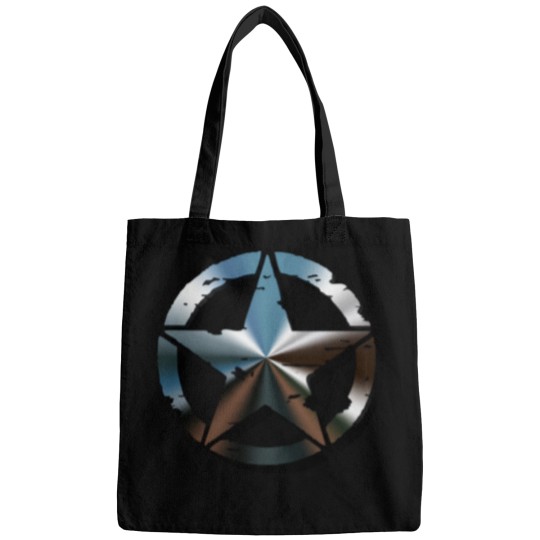 Discover Сhrome-plated military star symbol Bags
