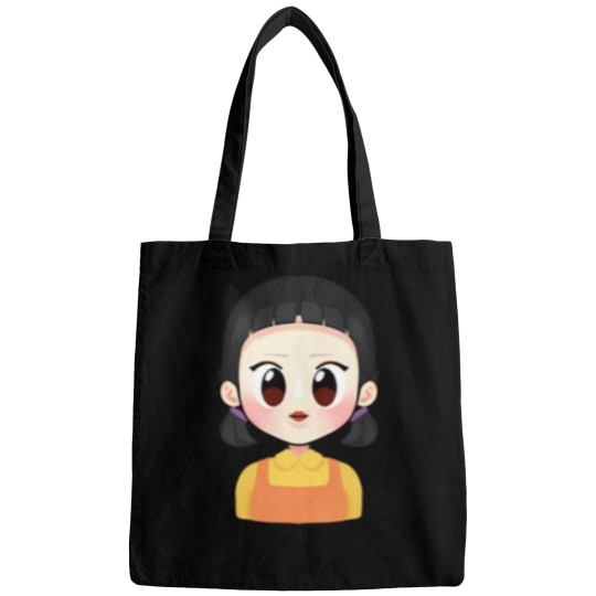 Discover Squid Cosplay Red Light Green Light Doll Chibi Bags