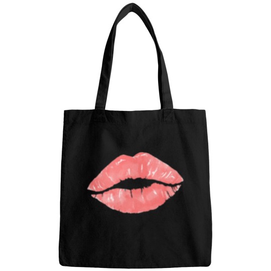 Discover Pink and Black Lipstick Stain Pattern Bags