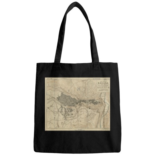 Discover Vintage Map of Ragusa Italy (1943) Bags
