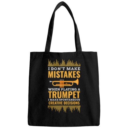 Discover Trumpet Funny Musician Band Player Trumpeter Bags