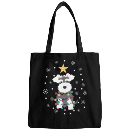 Discover Salt And Pepper Miniature Schnauzer Christmas Tree (1) Bags