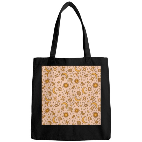 Discover Zodiac Sun And Star Print In Cream 3628 Bags