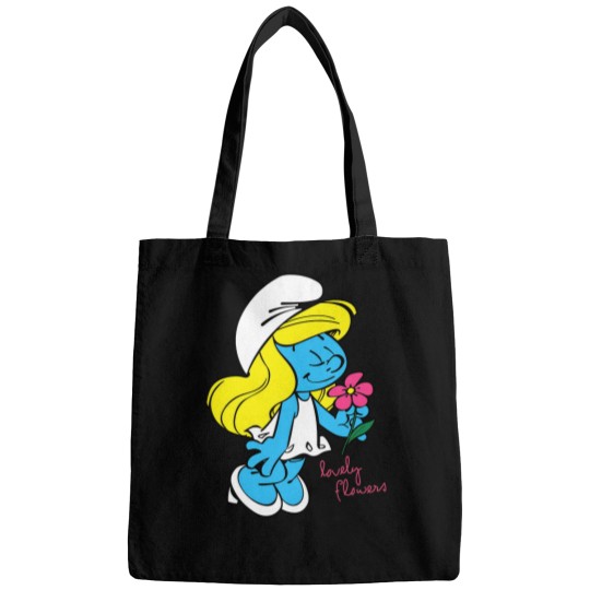 Discover Us The Smuurfs Smurfette Lovely Flowers Unisex Vintage Bags