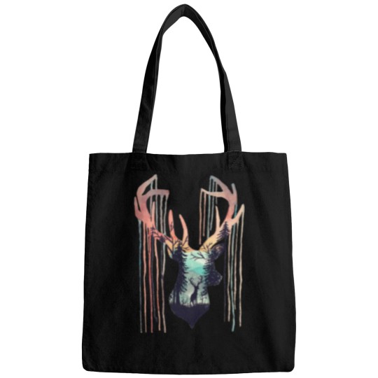 Discover Elk Watercolor Animal Slihouette  Classic T-Shirt Bags