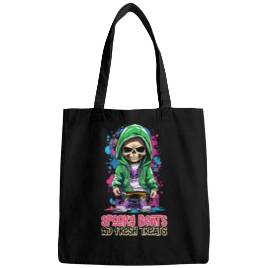 Discover Spooky Beats And Fresh Treats   Halloween Hip Hop Art Bags