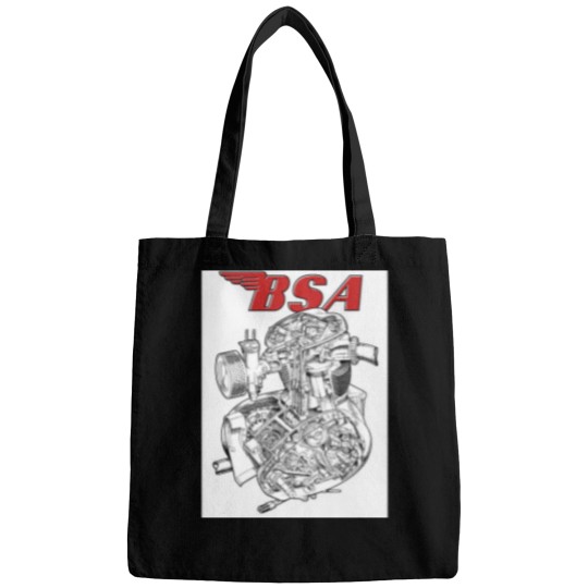 Discover BSA Emblem A50 Engine Baseball ¾ Sleeve T-Shirt Bags