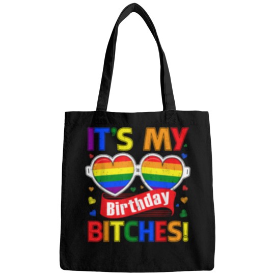 Discover Gay Pride Rainbow Lgbt It'S My Birthday Bitches Cute Glasses 4888 Bags