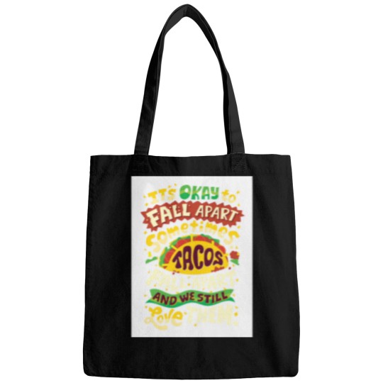 Discover Tacos Fall Apart Baseball ¾ Sleeve T-Shirt Bags
