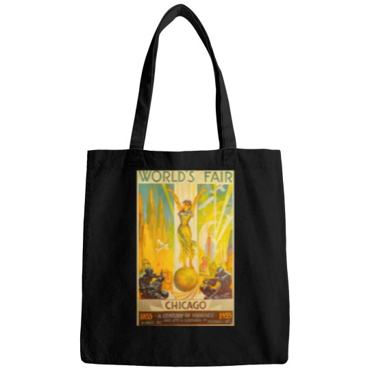 Discover 1933 Chicago World'S Fair Poster 100Th Anniversary Of Chicago World'S Fair Art Deco Poster Bags