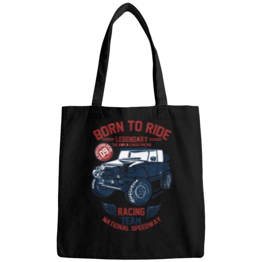 Discover car race happy Bags