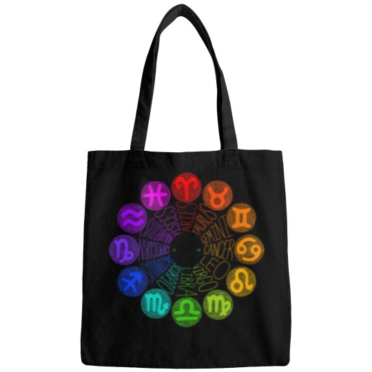 Discover zodiac design rainbow 1 Bags