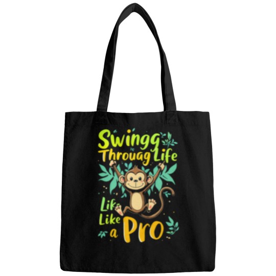 Discover monkey swinging through life like a pro monkey day Bags